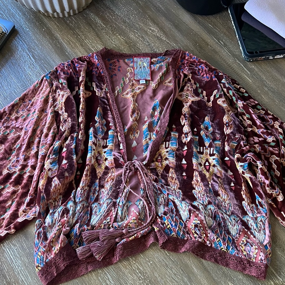Johnny Was geo burnout dazy kimono in Multi - M
